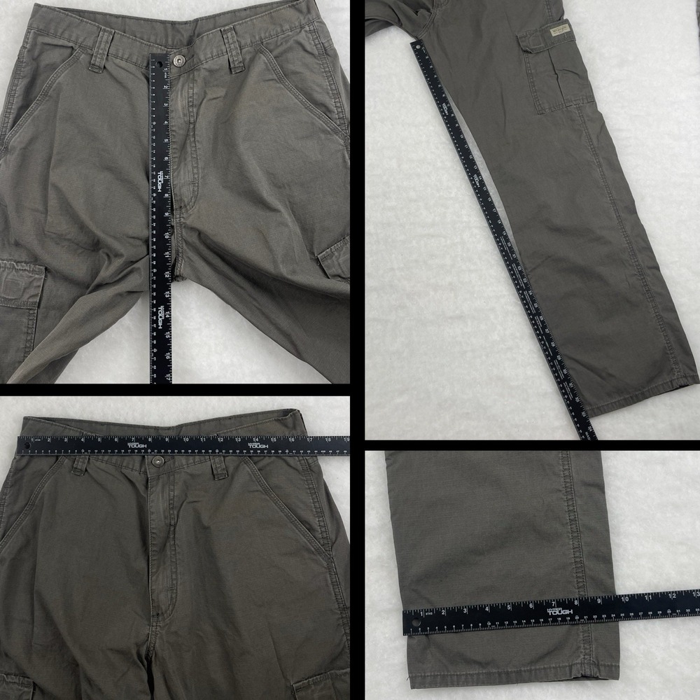 Wrangler Cargo Pants Grey Men's 34x34 Ripstop Workwear Straight Leg - Picture 4 of 4